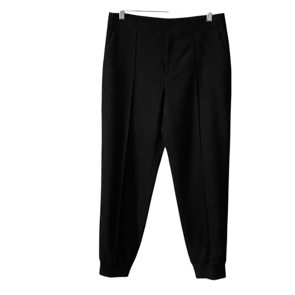 Club Monaco Black‎ Pleated Ankle Jogger Pants Wool Blend Women's Size 2 30x26